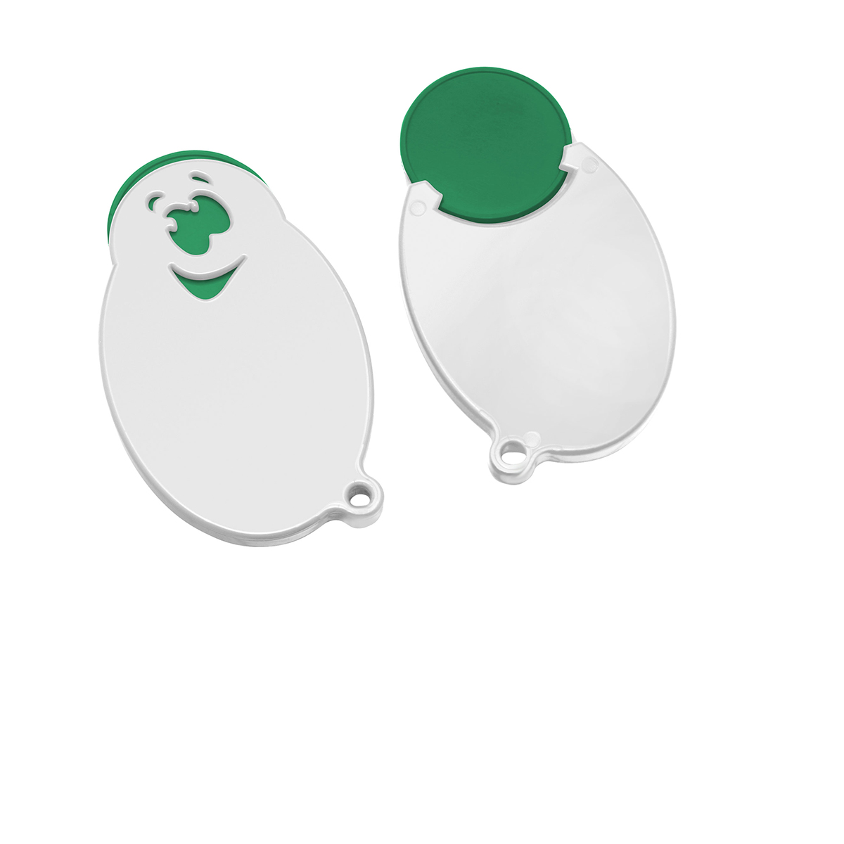 Chiphalter mit 1€-Chip Gesicht