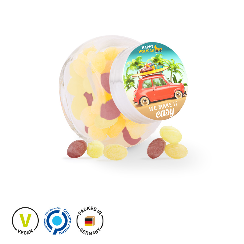 Bonbonglas Mini Papier-Etikett Mini Mini Bonbons Fruchtmix