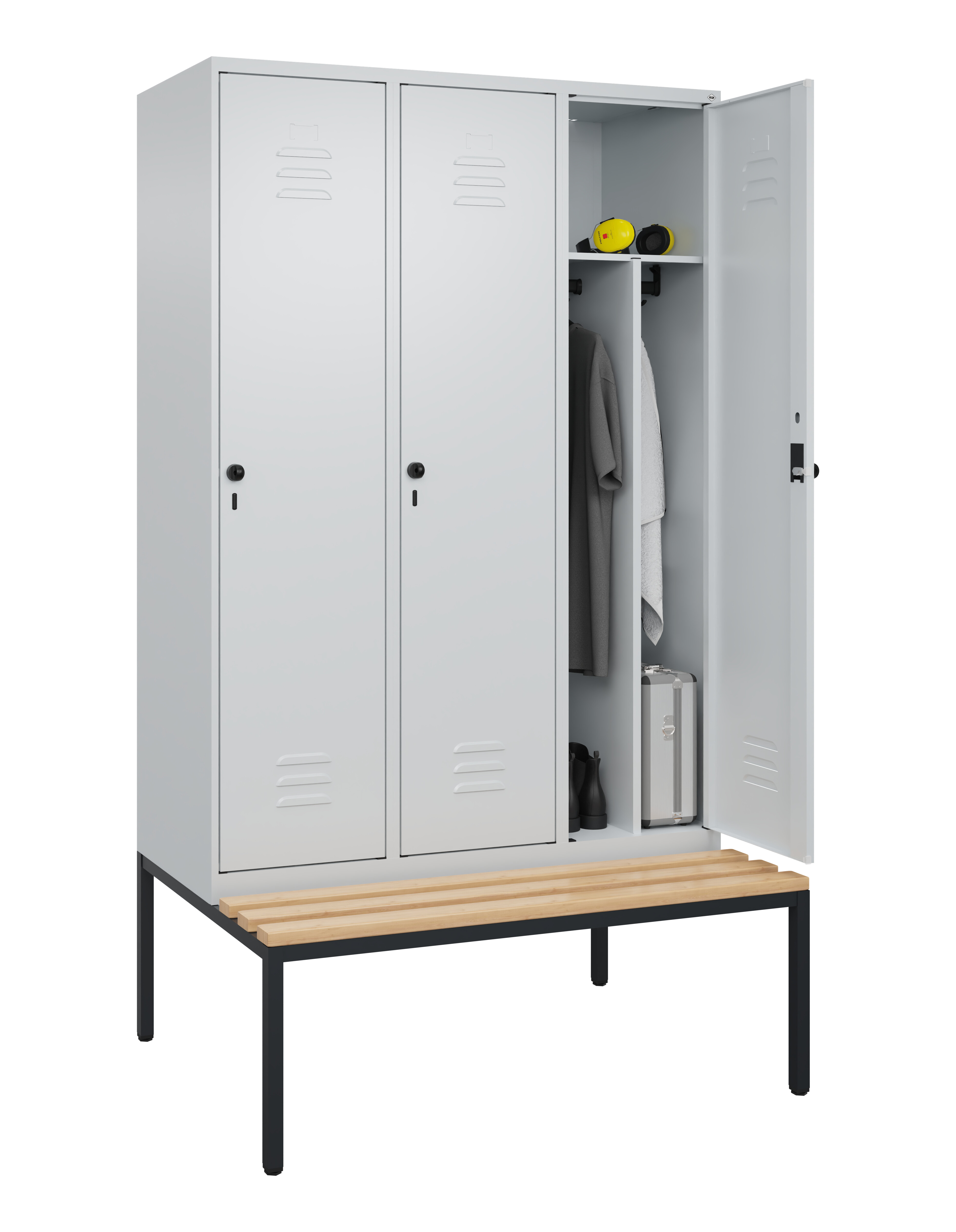 Spind Classic Plus, Bank, 3 Abteile, 2120x1200x815mm Spind Classic Plus, Bank, 3 Abteile, 2120x1200x815mm