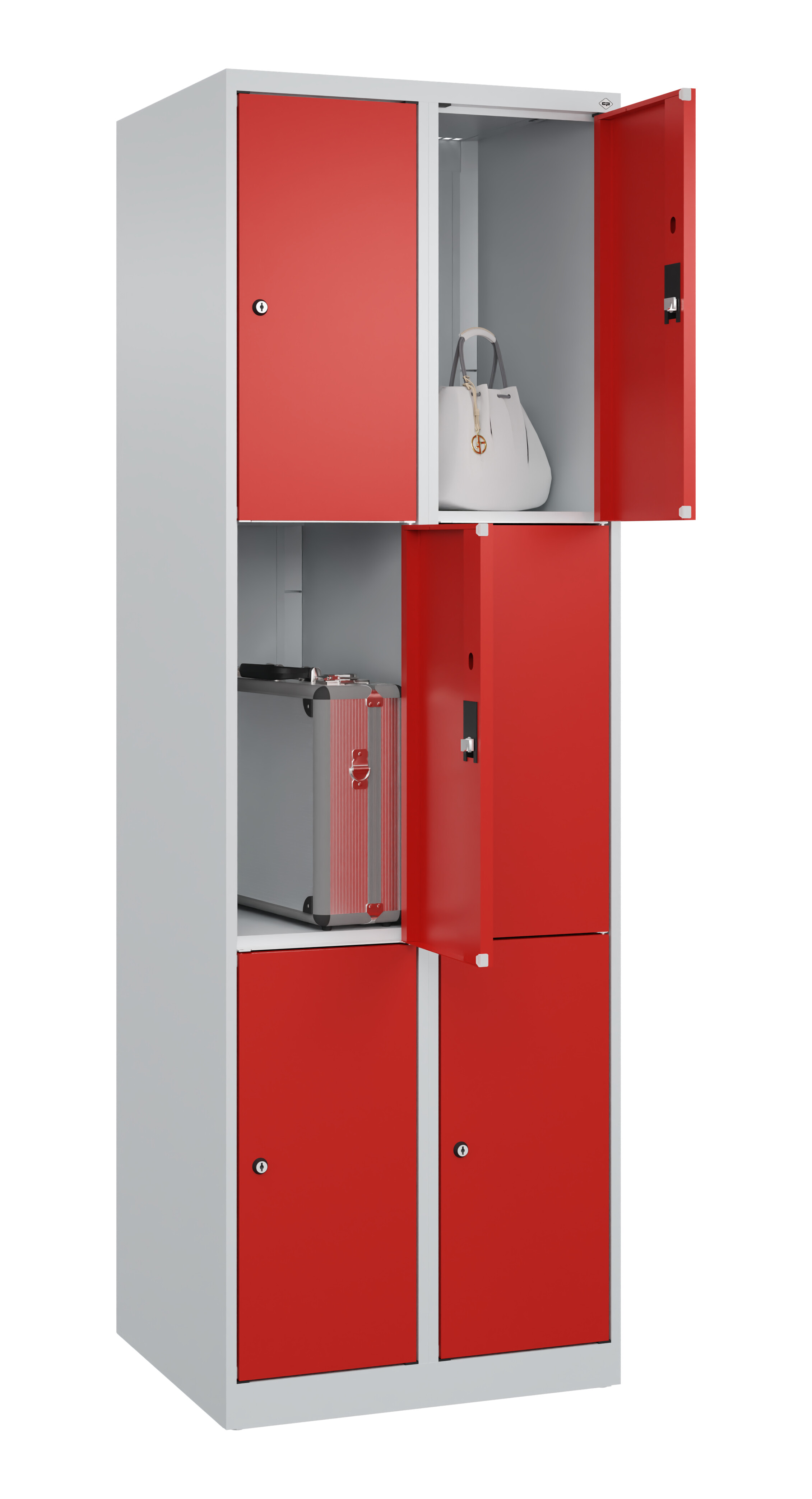 Schließfachschrank Classic Plus, 6 Fächer, 1850x600x500mm