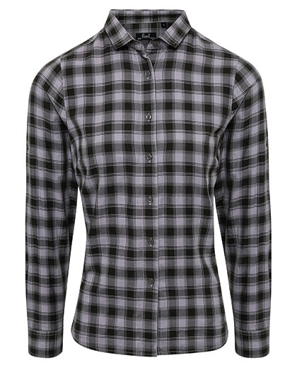 Premier Workwear Women´s Mulligan Check Cotton Long Sleeve Shirt