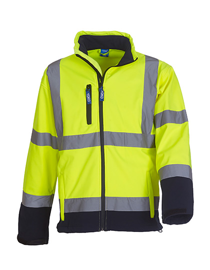 YOKO Hi-Vis 2 Bands & Braces Softshell Jacket YOKO Hi-Vis 2 Bands & Braces Softshell Jacket