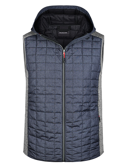 James&Nicholson Men´s Knitted Hybrid Vest James&Nicholson Men´s Knitted Hybrid Vest