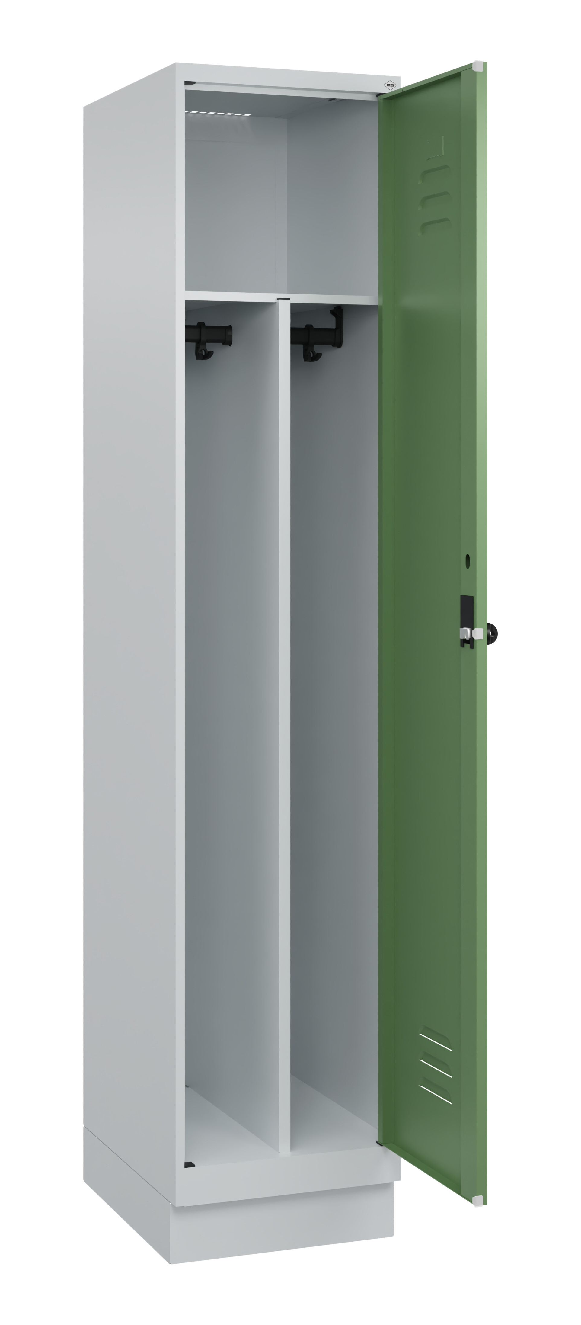 Spind Classic Plus, Sockel, 1 Abteil, 1950x400x500mm Spind Classic Plus, Sockel, 1 Abteil, 1950x400x500mm