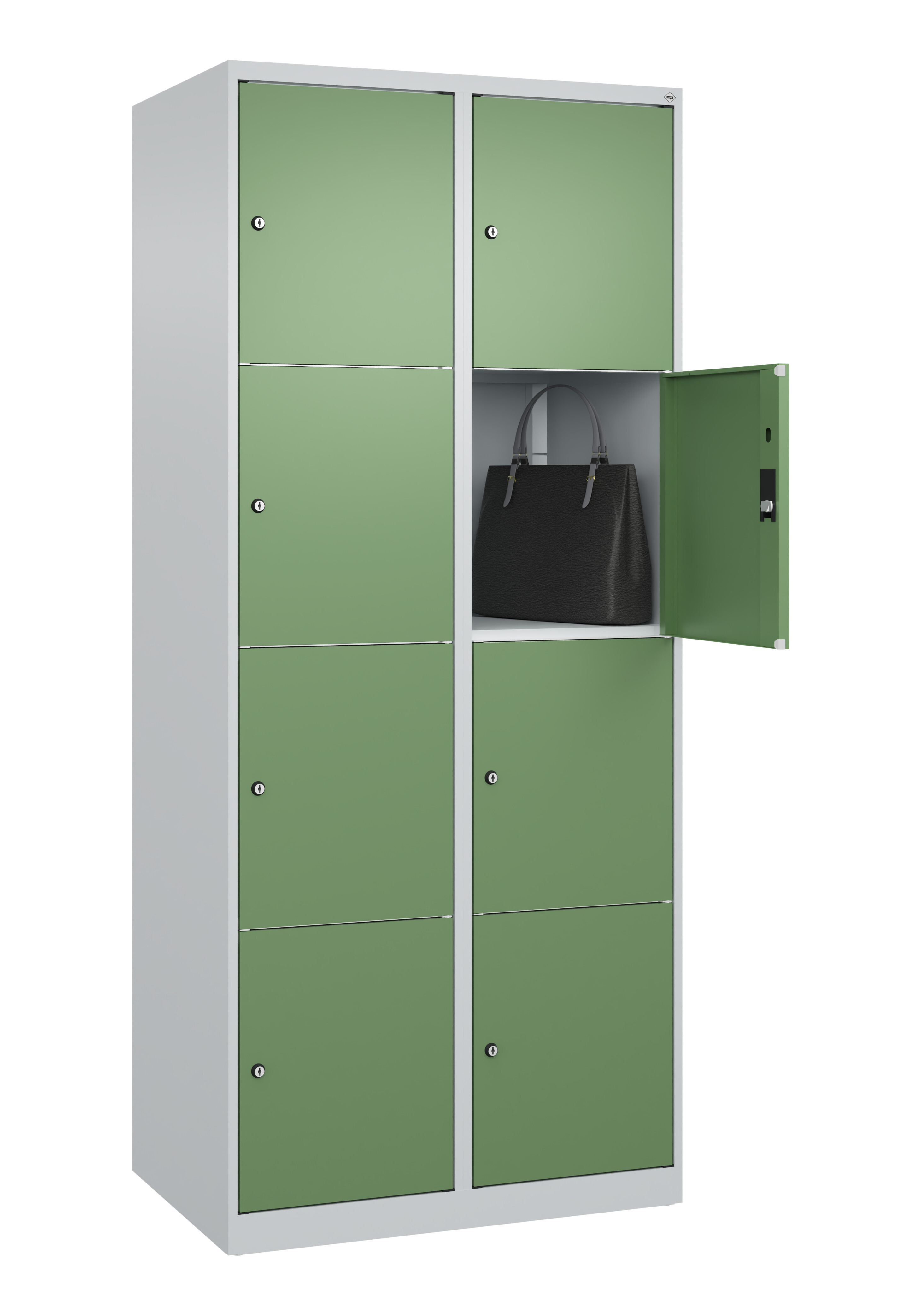 Schließfachschrank Classic Plus, 8 Fächer, 1850x800x500mm