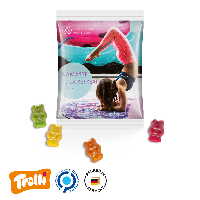 Maxitüte Folie weiß Trolli Premium Bärchen Maxitüte Folie weiß Trolli Premium Bärchen