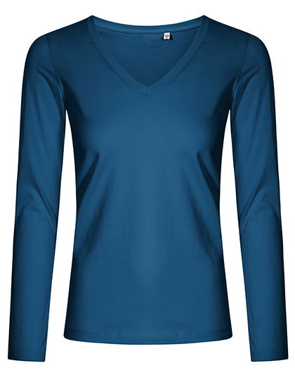 X.O by Promodoro Women´s V-Neck T-Shirt Long Sleeve