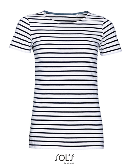 SOL´S Women´s Round Neck Striped T-Shirt Miles SOL´S Women´s Round Neck Striped T-Shirt Miles