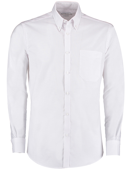 Kustom Kit Men`s Slim Fit Workwear Oxford Shirt Long Sleeve
