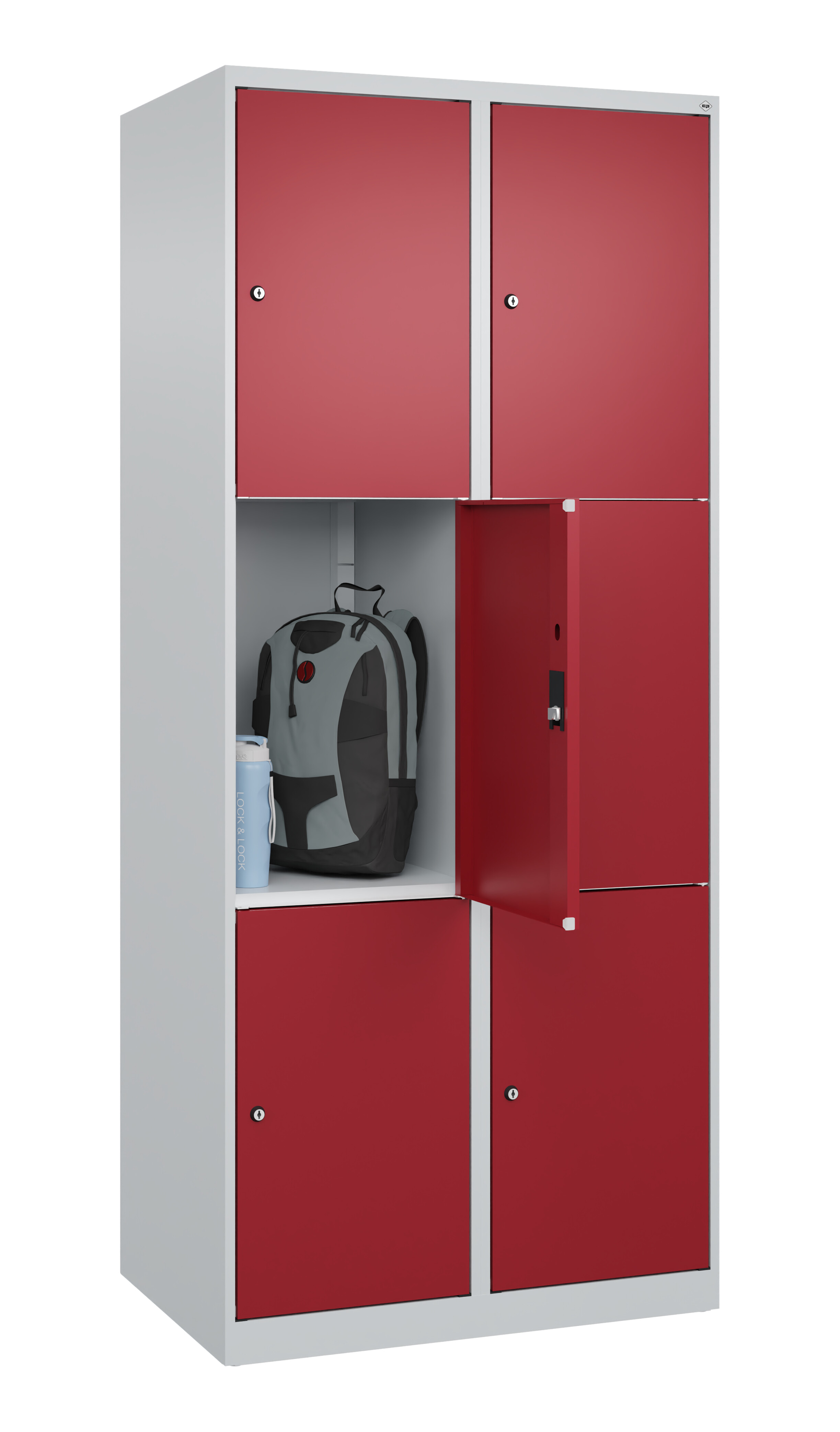 Schließfachschrank Classic Plus, 6 Fächer, 1850x800x500mm Schließfachschrank Classic Plus, 6 Fächer, 1850x800x500mm