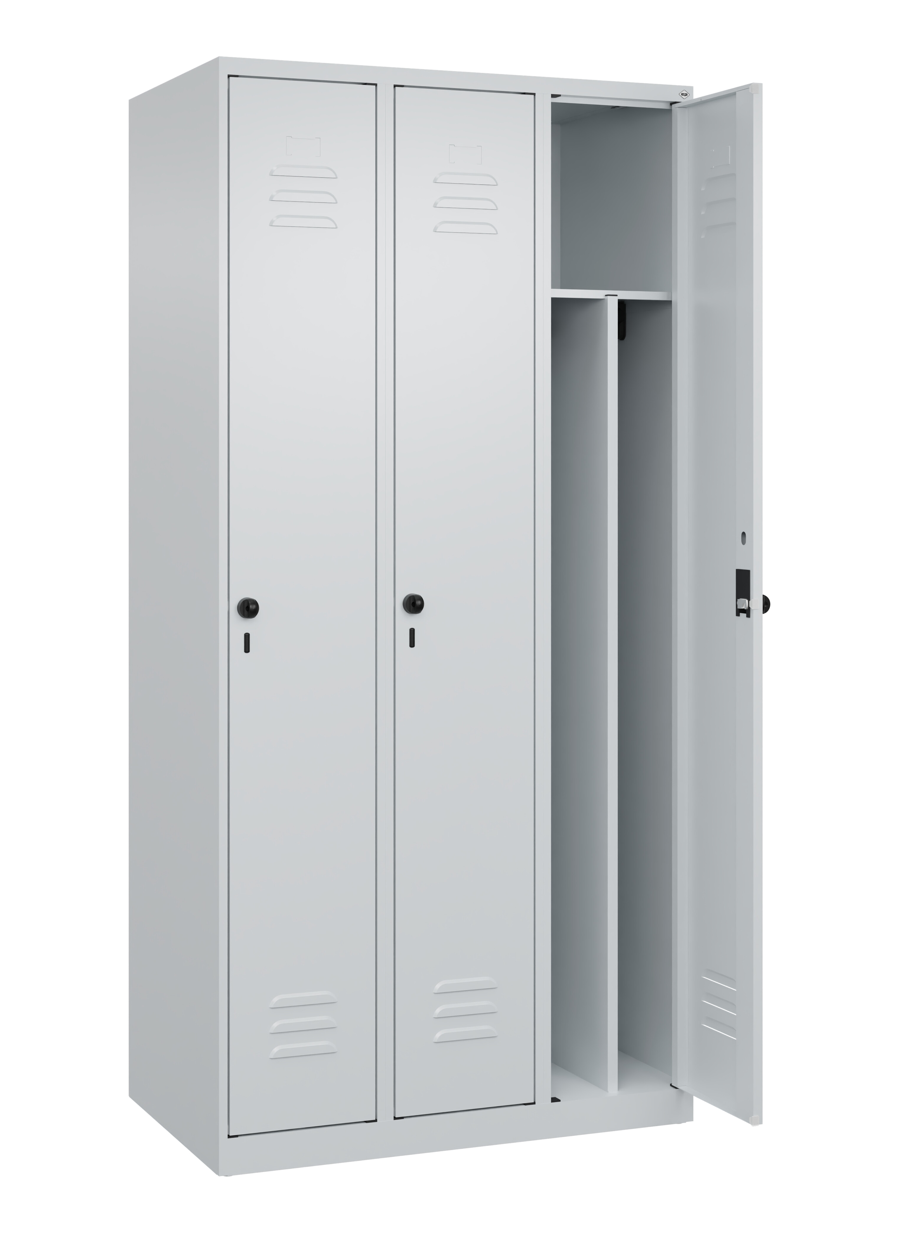 Spind Classic Plus, 3 Abteile, 1850x900x500mm Spind Classic Plus, 3 Abteile, 1850x900x500mm