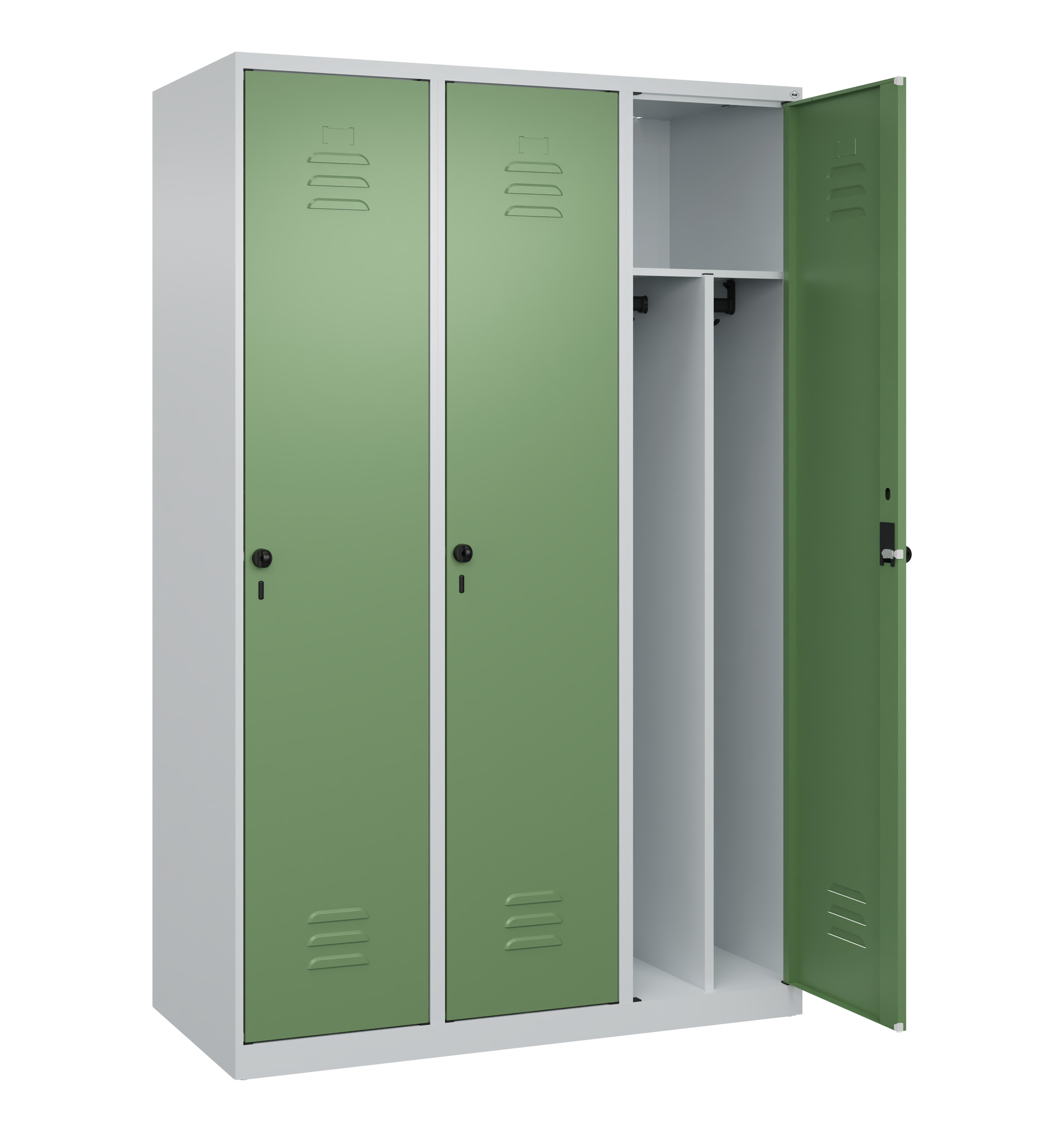 Spind Classic Plus, 3 Abteile, 1850x1200x500mm