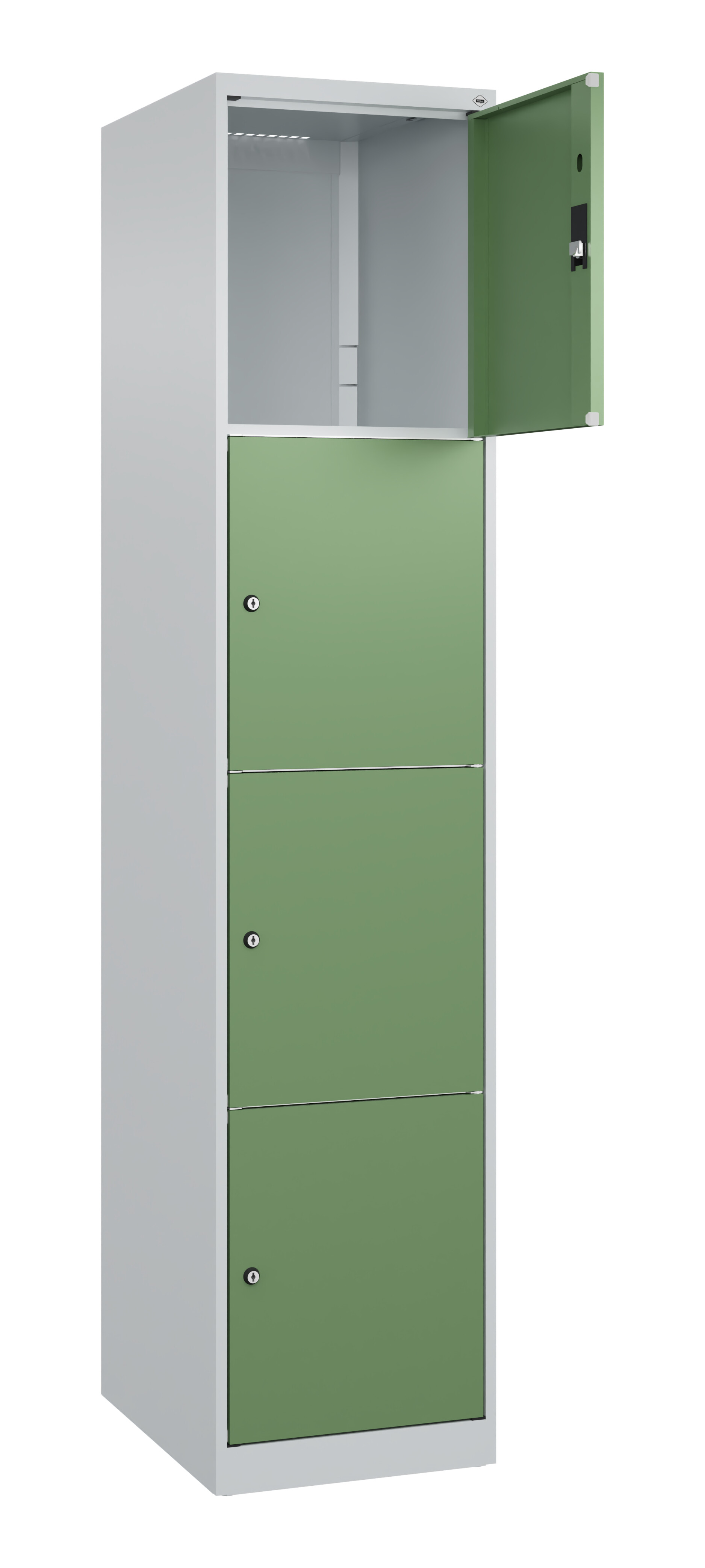 Schließfachschrank Classic Plus, 4 Fächer, 1850x400x500mm