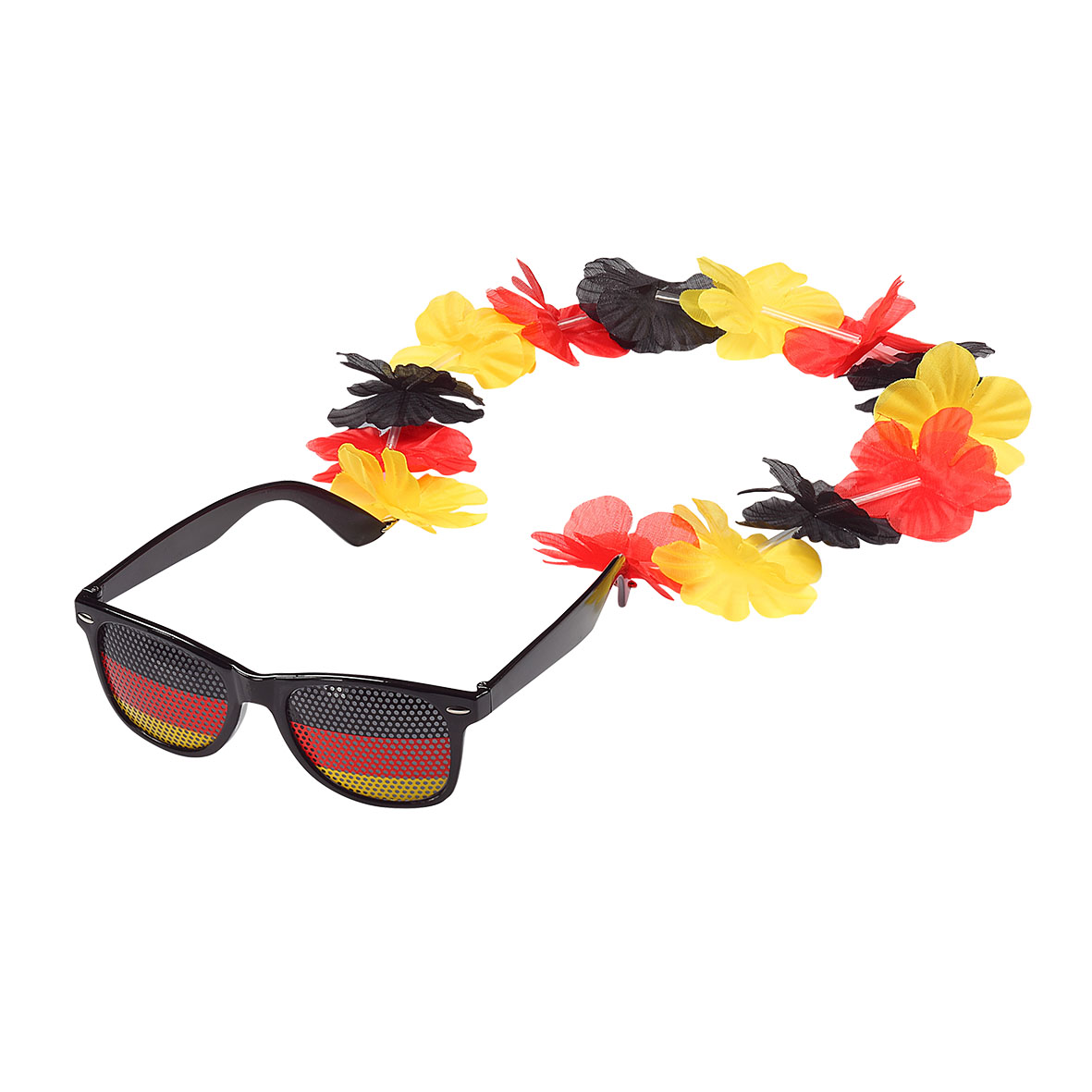 Spaßbrille Germany mit Blumenkette Spaßbrille Germany mit Blumenkette