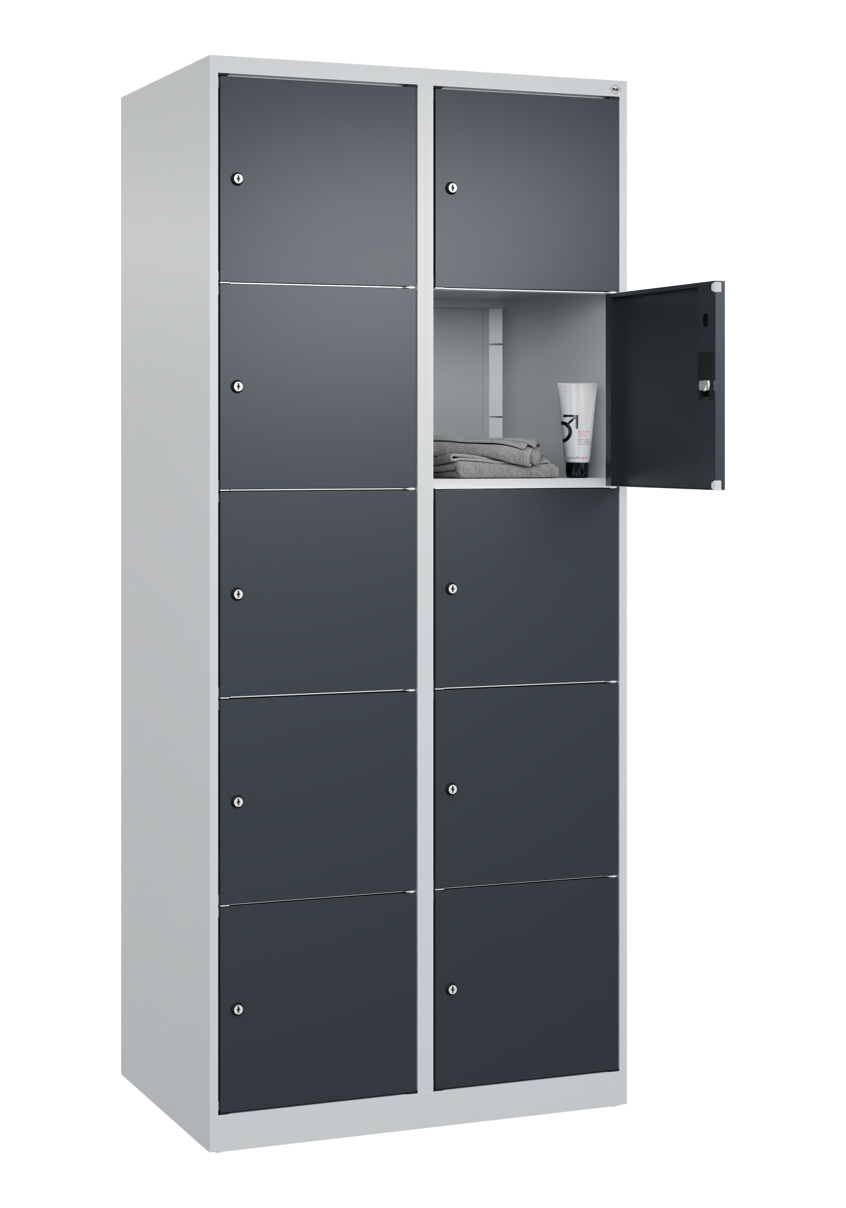 Schließfachschrank Classic Plus, 10 Fächer, 1850x800x500mm