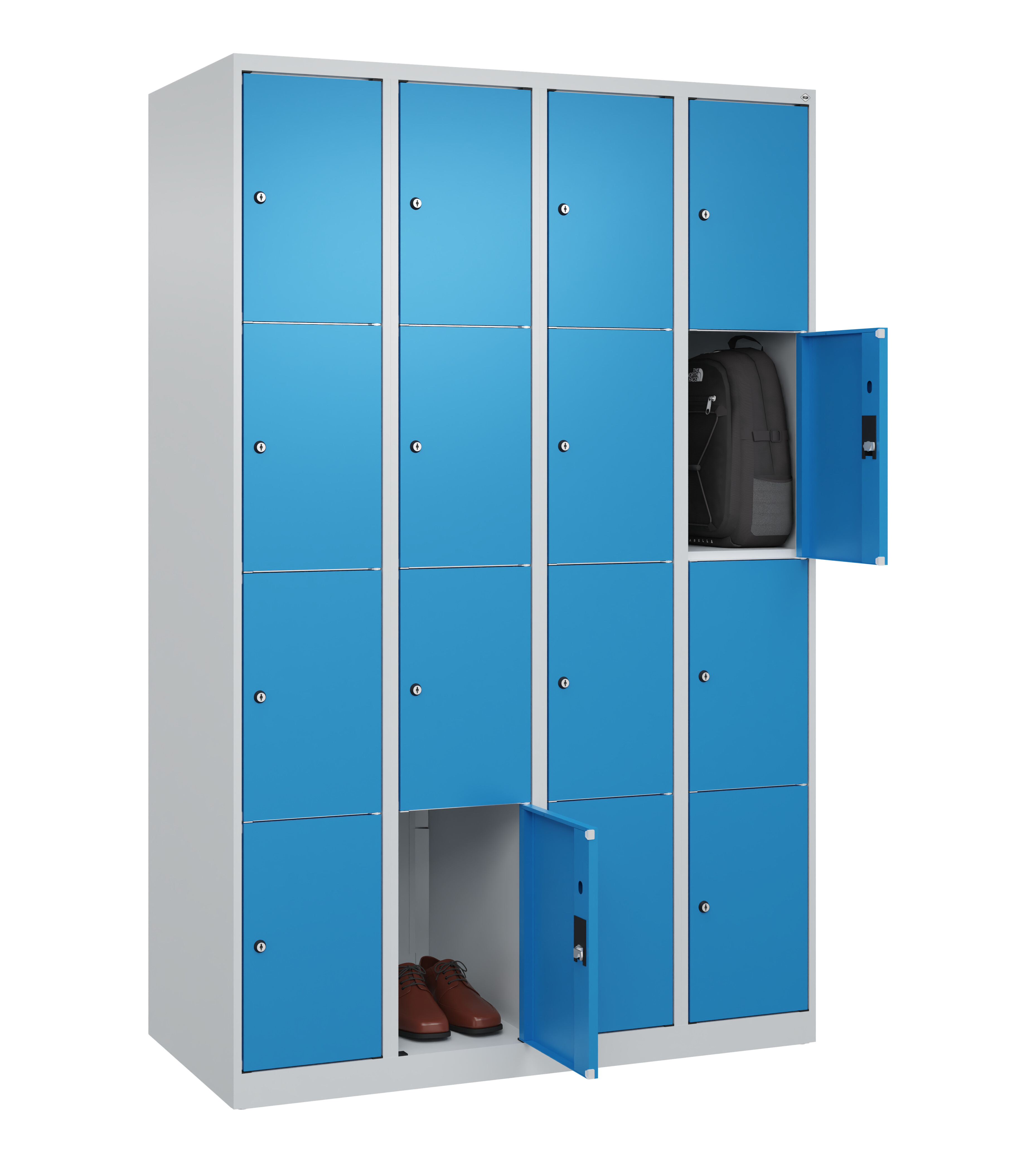 Schließfachschrank Classic Plus, 16 Fächer, 1850x1200x500mm Schließfachschrank Classic Plus, 16 Fächer, 1850x1200x500mm