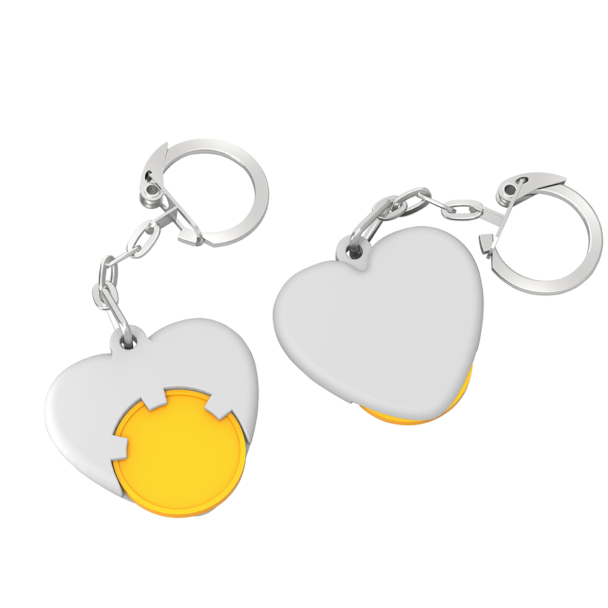 Chiphalter mit 1€-Chip Herz Chiphalter mit 1€-Chip Herz