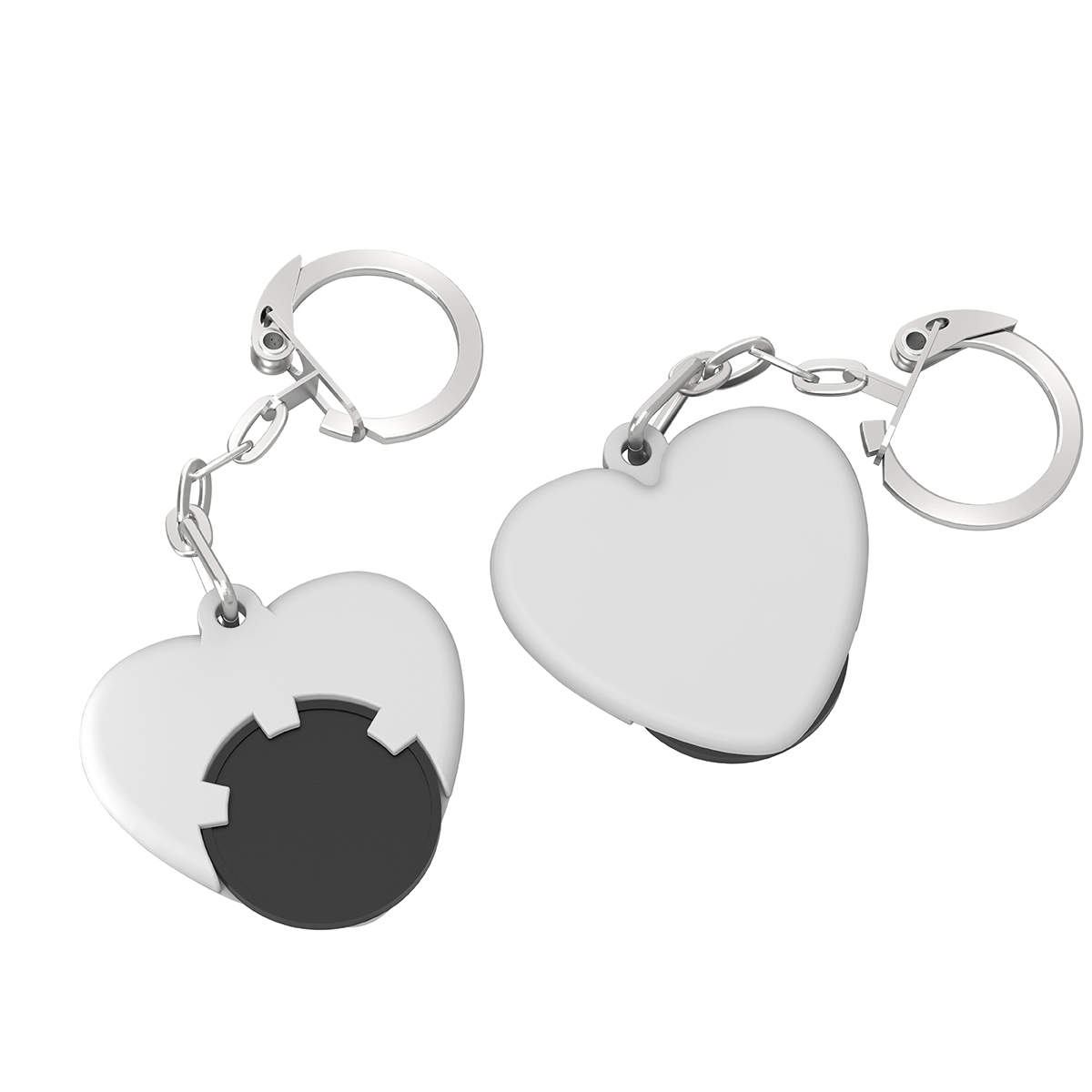 Chiphalter mit 1€-Chip Herz Chiphalter mit 1€-Chip Herz