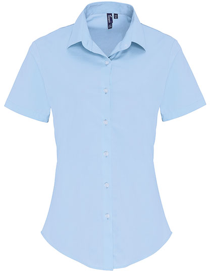 Premier Workwear Women´s Stretch Fit Poplin Short Sleeve Cotton Shirt Premier Workwear Women´s Stretch Fit Poplin Short Sleeve Cotton Shirt