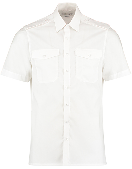 Kustom Kit Men´s Tailored Fit Pilot Shirt Short Sleeve