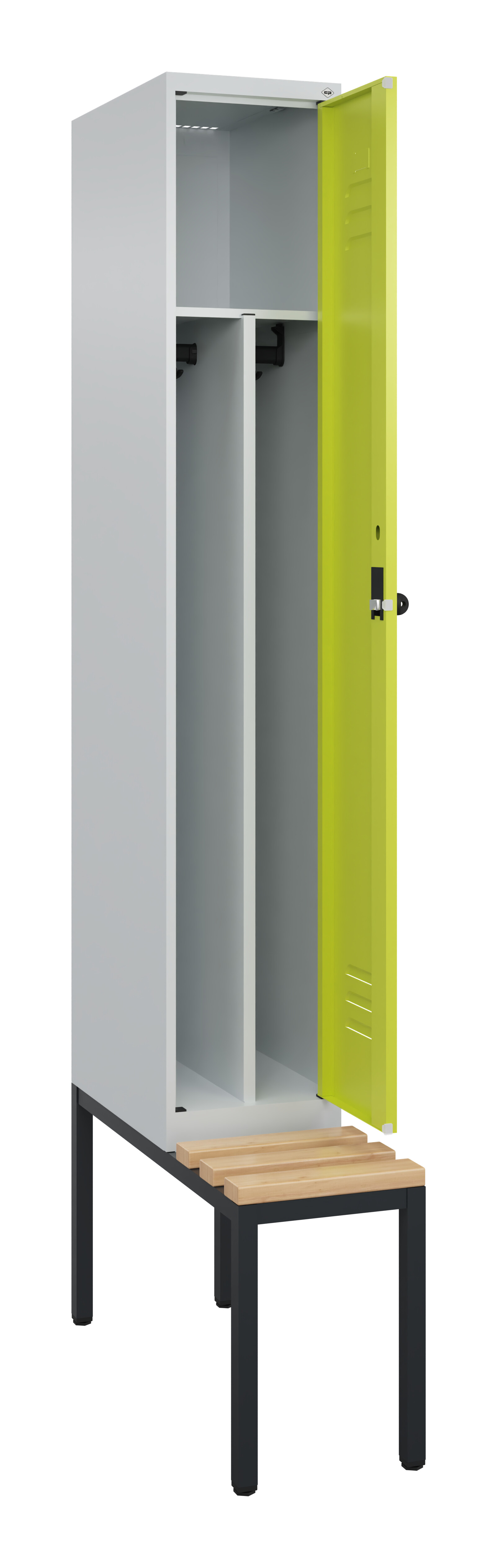 Spind Classic Plus, Bank, 1 Abteil, 2120x300x815mm Spind Classic Plus, Bank, 1 Abteil, 2120x300x815mm