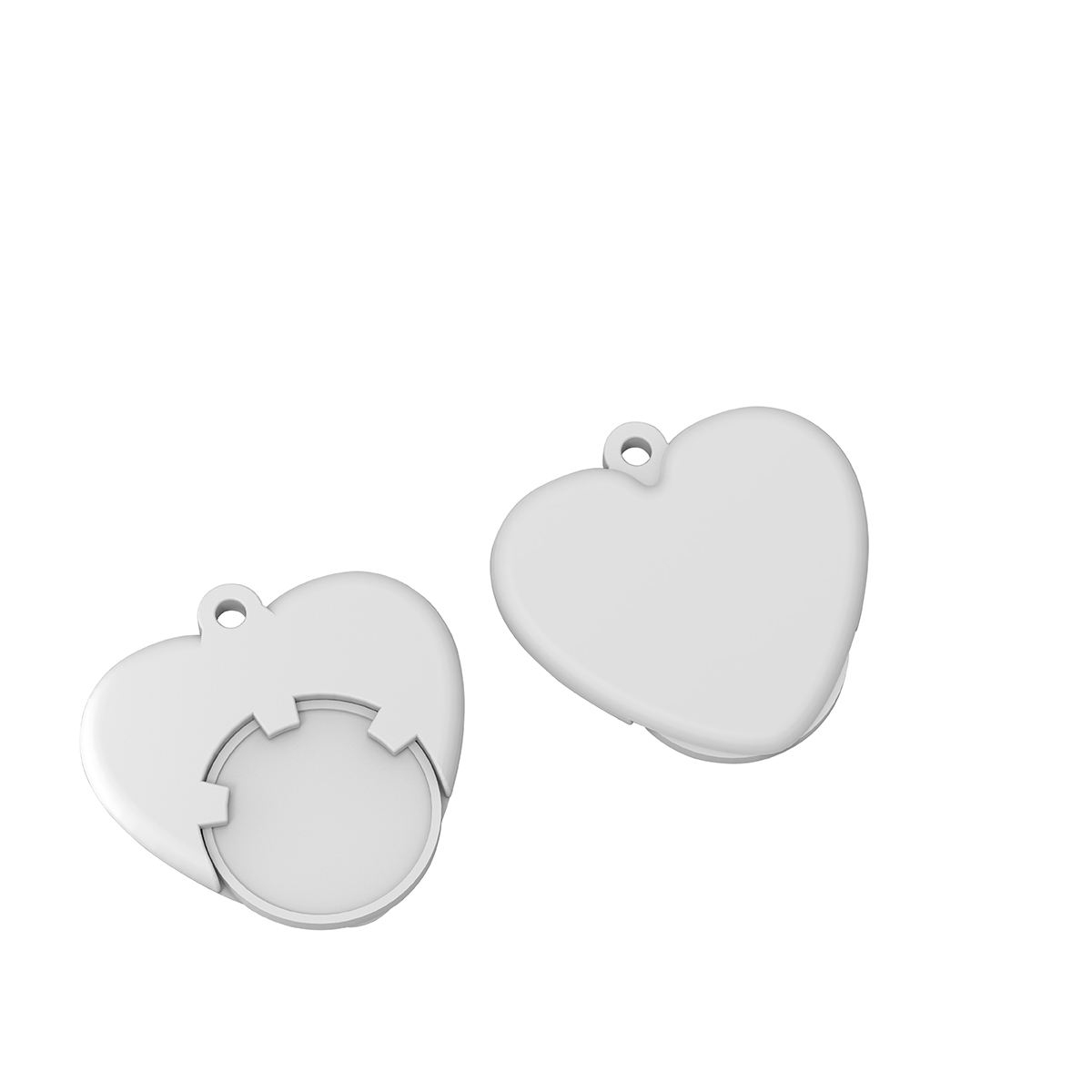 Chiphalter mit 1€-Chip Herz Chiphalter mit 1€-Chip Herz