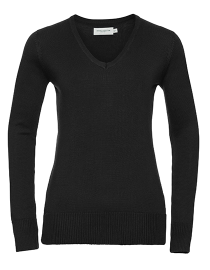 Russell Collection Ladies´ V-Neck Knitted Pullover