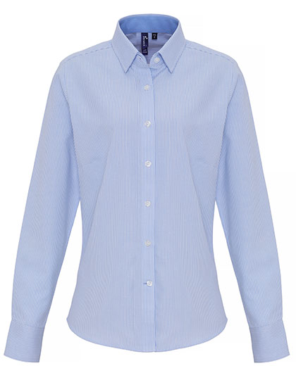 Premier Workwear Women´s Cotton Rich Oxford Stripes Shirt