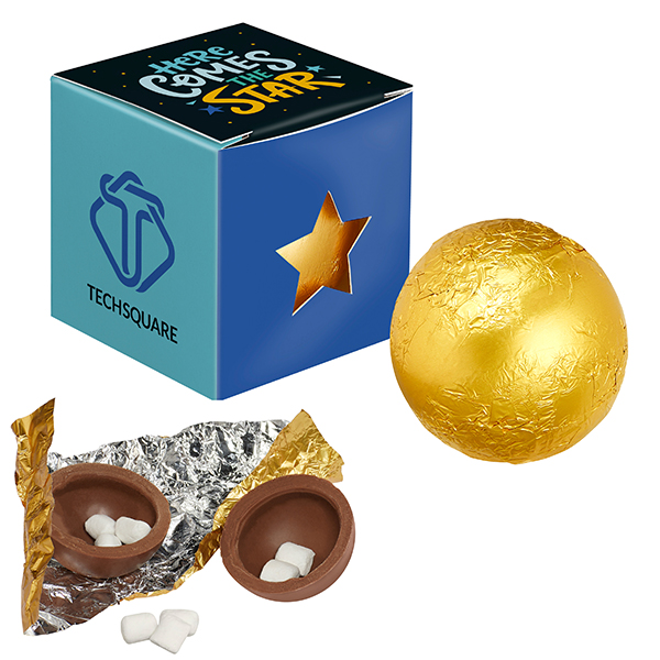 Heiße Schokoladen im Promo-Würfel Heiße Schokoladen im Promo-Würfel