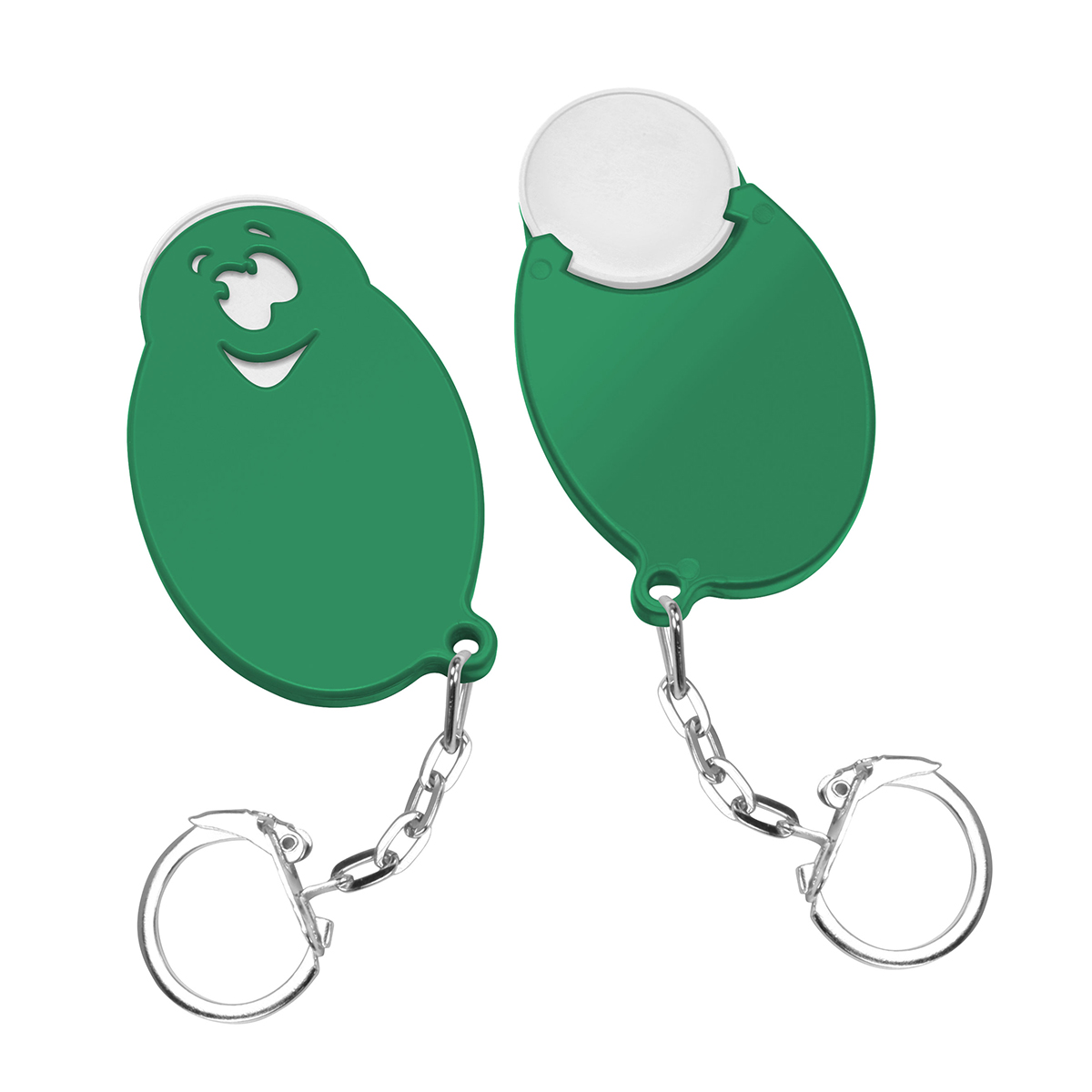 Chiphalter mit 1€-Chip Gesicht Chiphalter mit 1€-Chip Gesicht