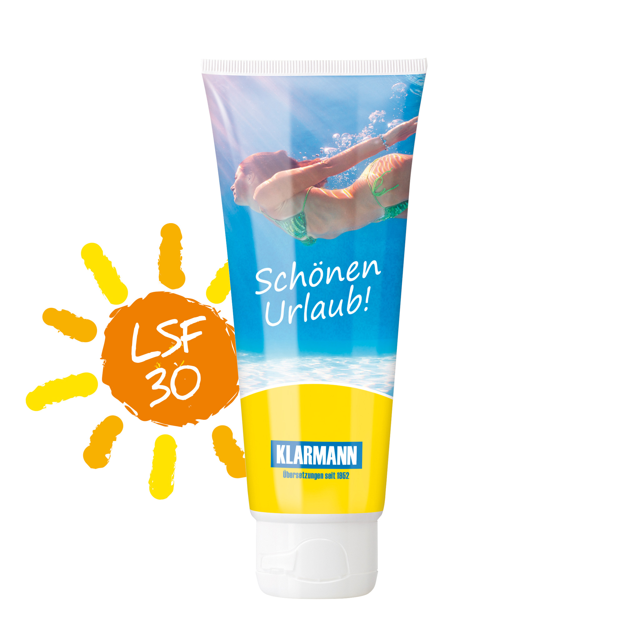 100 ml Tube mit Klappdeckel weiß - Sonnenmilch LSF 30 - RealityPrint 100 ml Tube mit Klappdeckel weiß - Sonnenmilch LSF 30 - RealityPrint