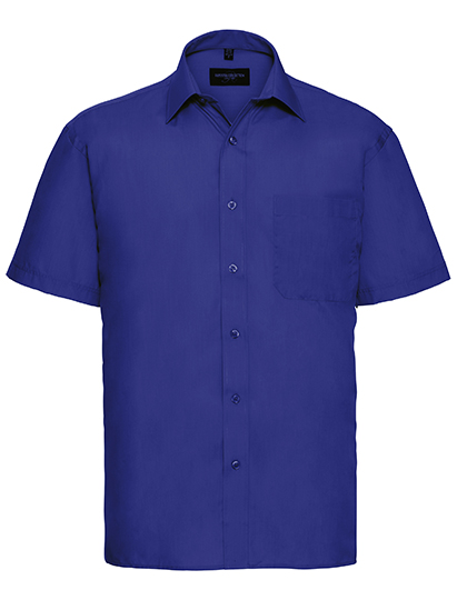 Russell Collection Men´s Short Sleeve Poly-Cotton Easy Care Poplin Shirt Russell Collection Men´s Short Sleeve Poly-Cotton Easy Care Poplin Shirt