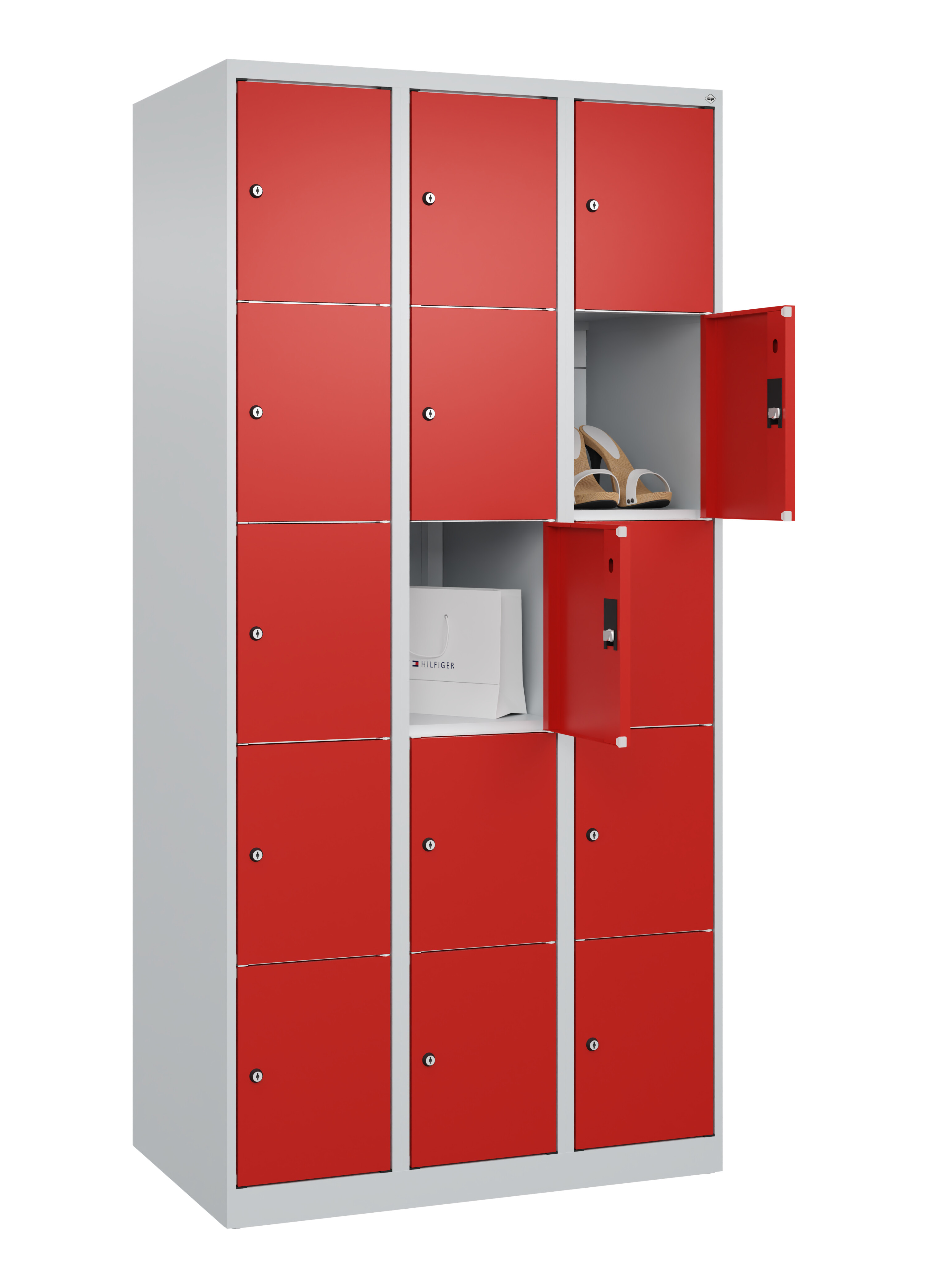 Schließfachschrank Classic Plus, 15 Fächer, 1850x900x500mm