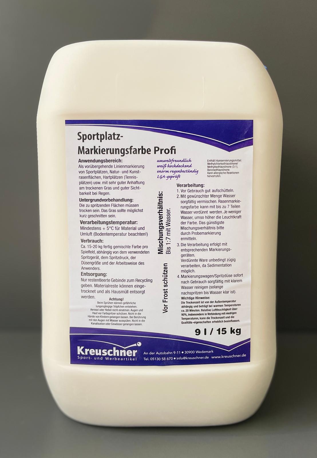 Rasenmarkierungsfarbe 1:7 Profi 9l-15KG Rasenmarkierungsfarbe 1:7 Profi 9l-15KG