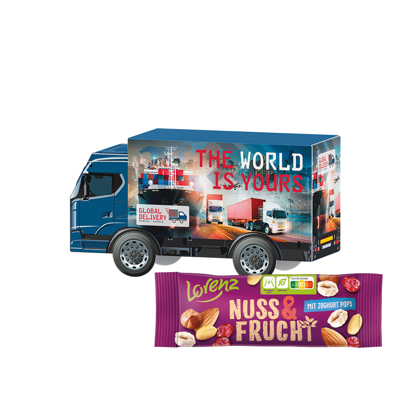 3D-Präsent LKW Lorenz Nuss & Frucht 3D-Präsent LKW Lorenz Nuss & Frucht