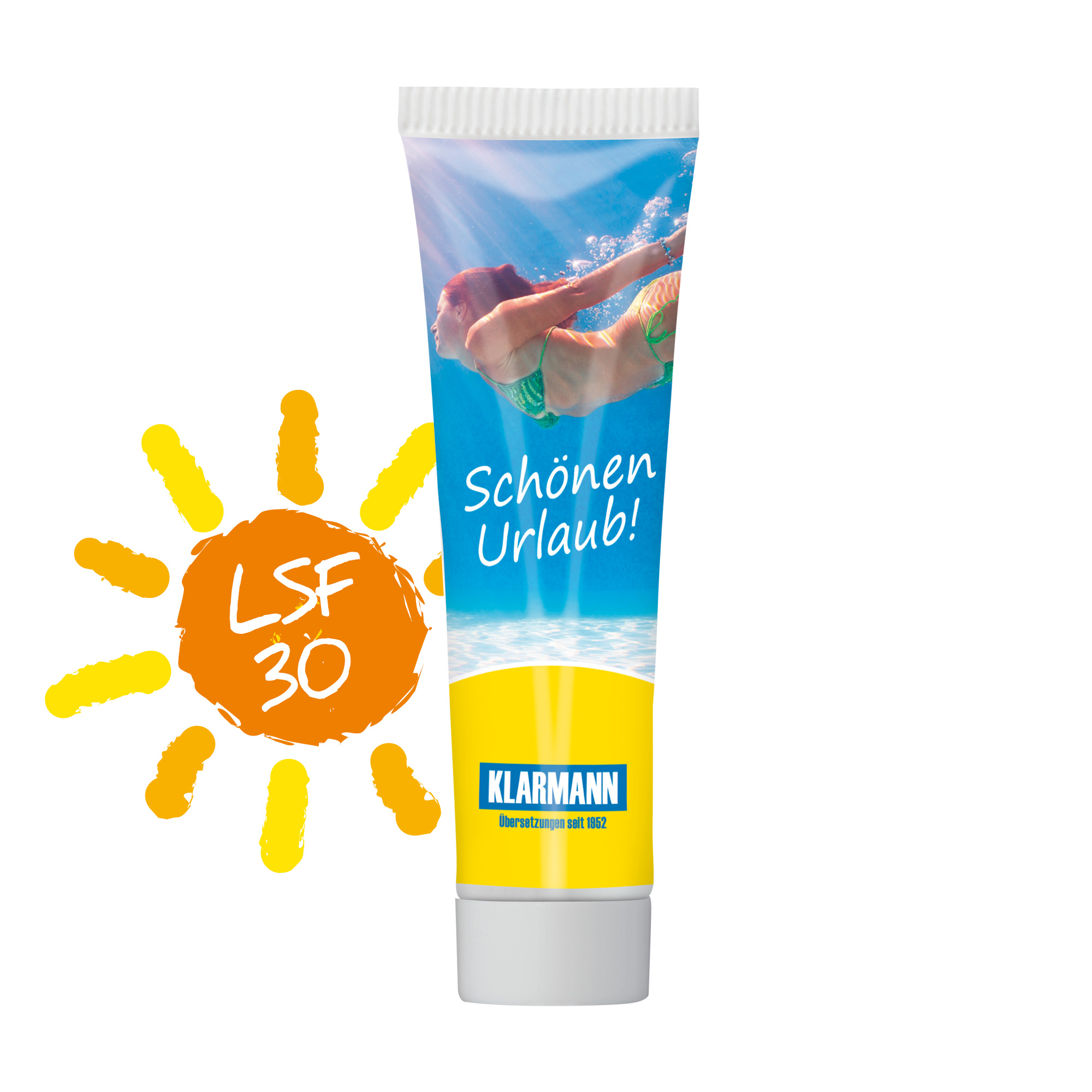 20 ml Tube weiß - Sonnenmilch LSF 30 - RealityPrint 20 ml Tube weiß - Sonnenmilch LSF 30 - RealityPrint