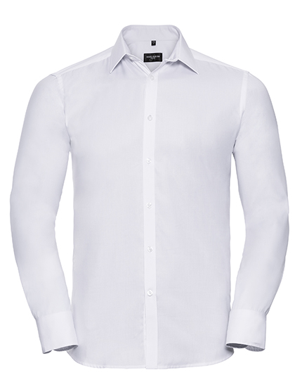 Russell Collection Men´s L'S Herringbone Shirt Russell Collection Men´s L'S Herringbone Shirt