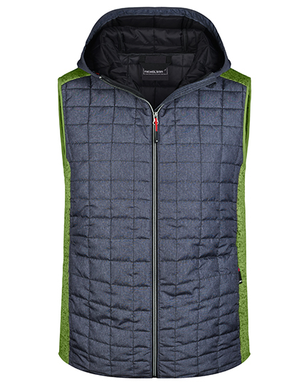James&Nicholson Men´s Knitted Hybrid Vest James&Nicholson Men´s Knitted Hybrid Vest