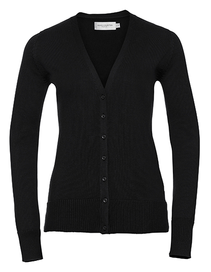 Russell Collection Ladies´ V-Neck Knitted Cardigan Russell Collection Ladies´ V-Neck Knitted Cardigan