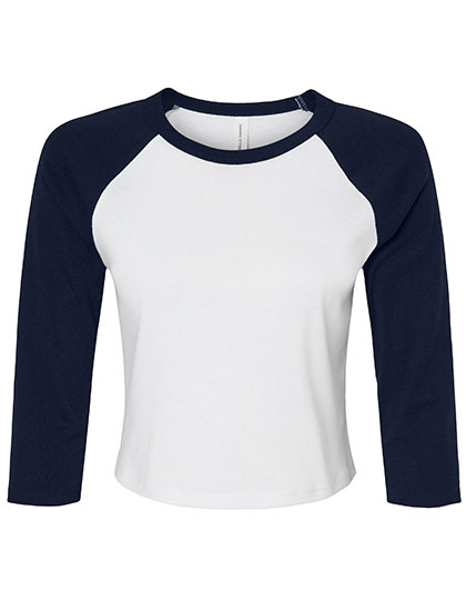 Bella Women´s Micro Rib 3'4 Raglan Baby Tee