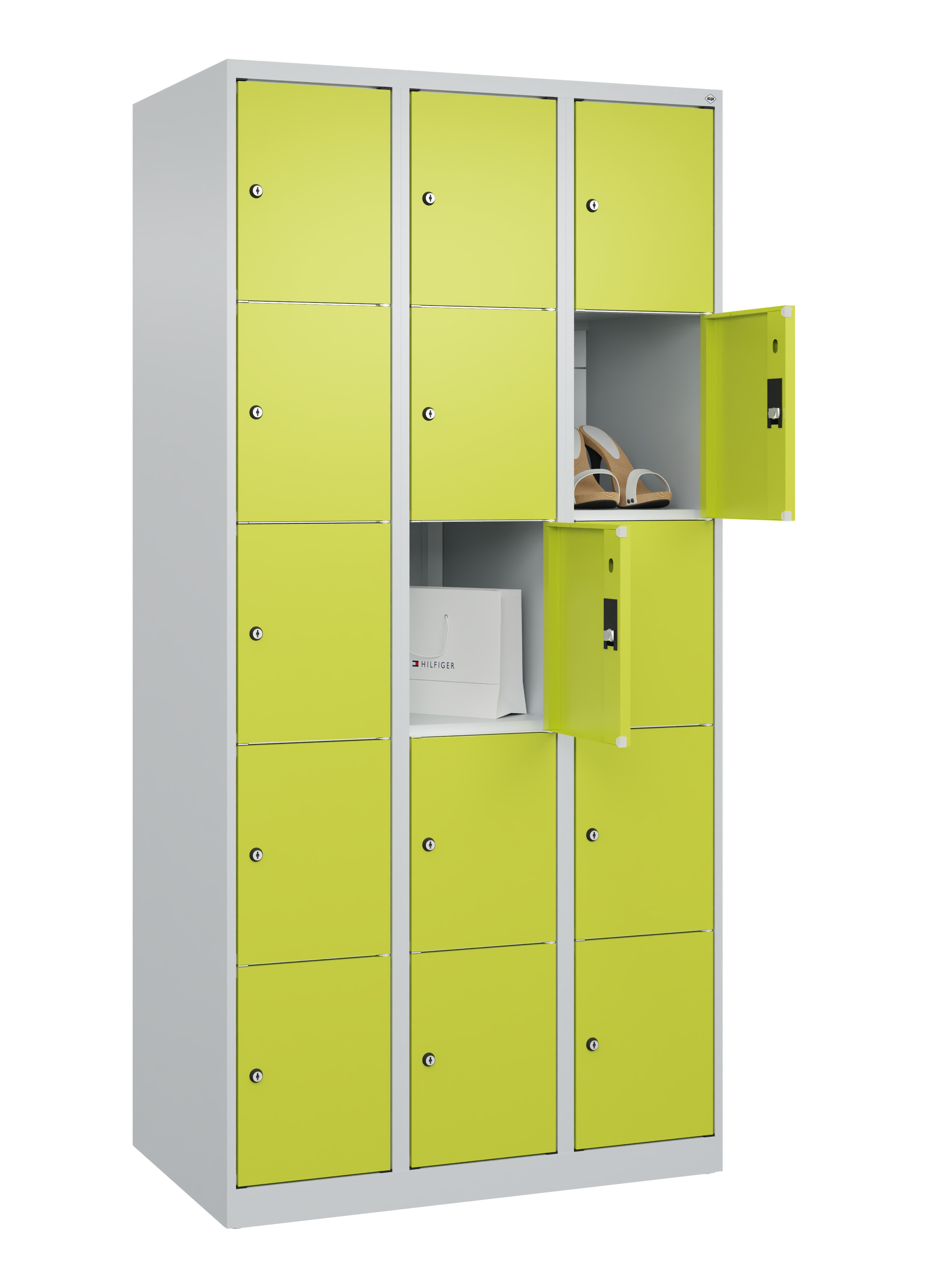 Schließfachschrank Classic Plus, 15 Fächer, 1850x900x500mm