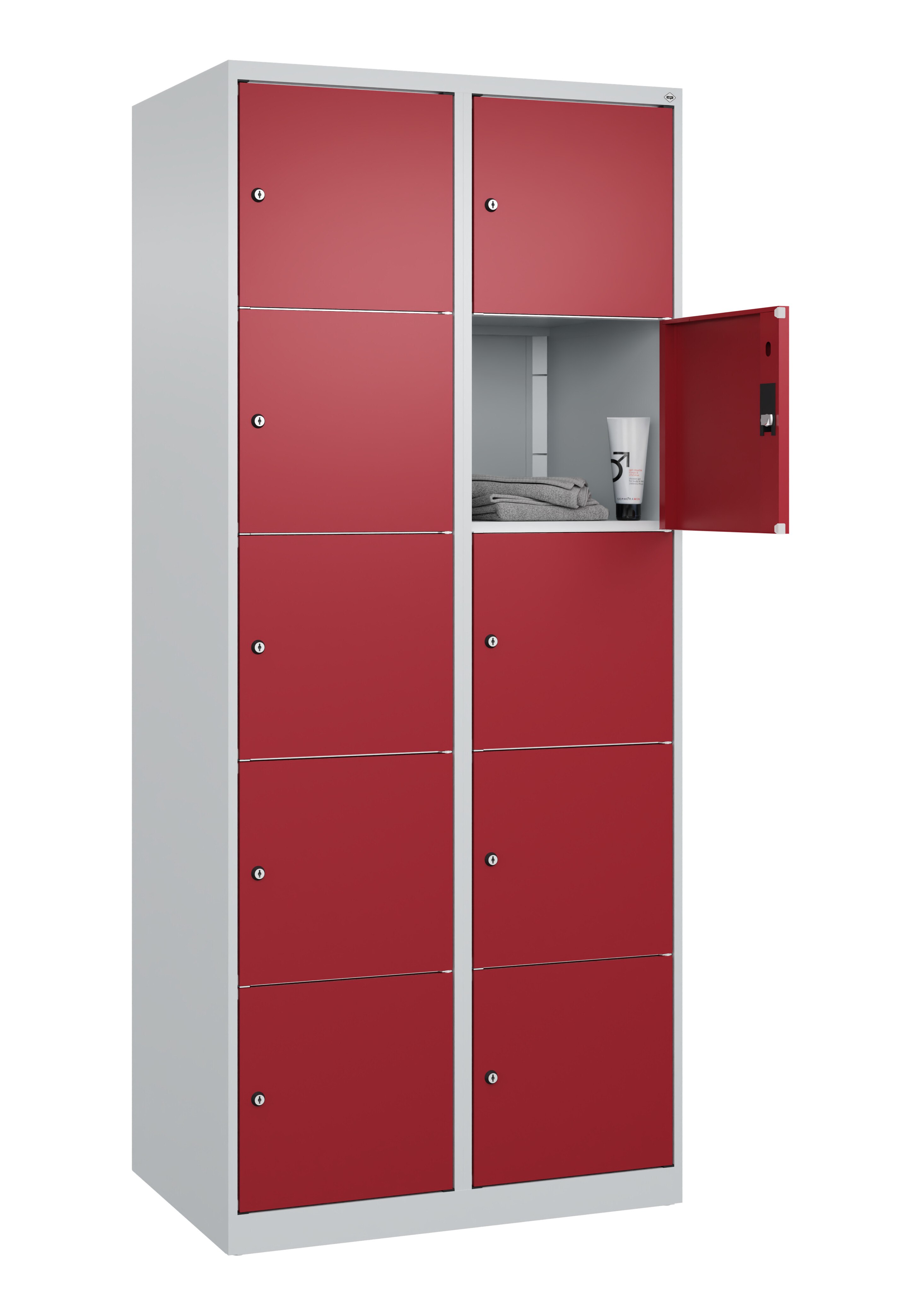 Schließfachschrank Classic Plus, 10 Fächer, 1850x800x500mm