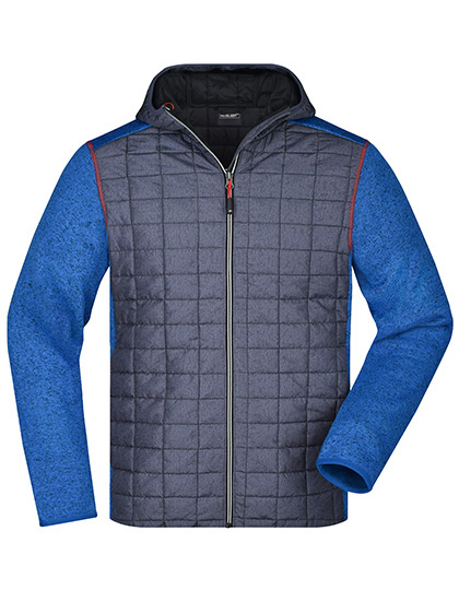 James&Nicholson Men´s Knitted Hybrid Jacket James&Nicholson Men´s Knitted Hybrid Jacket