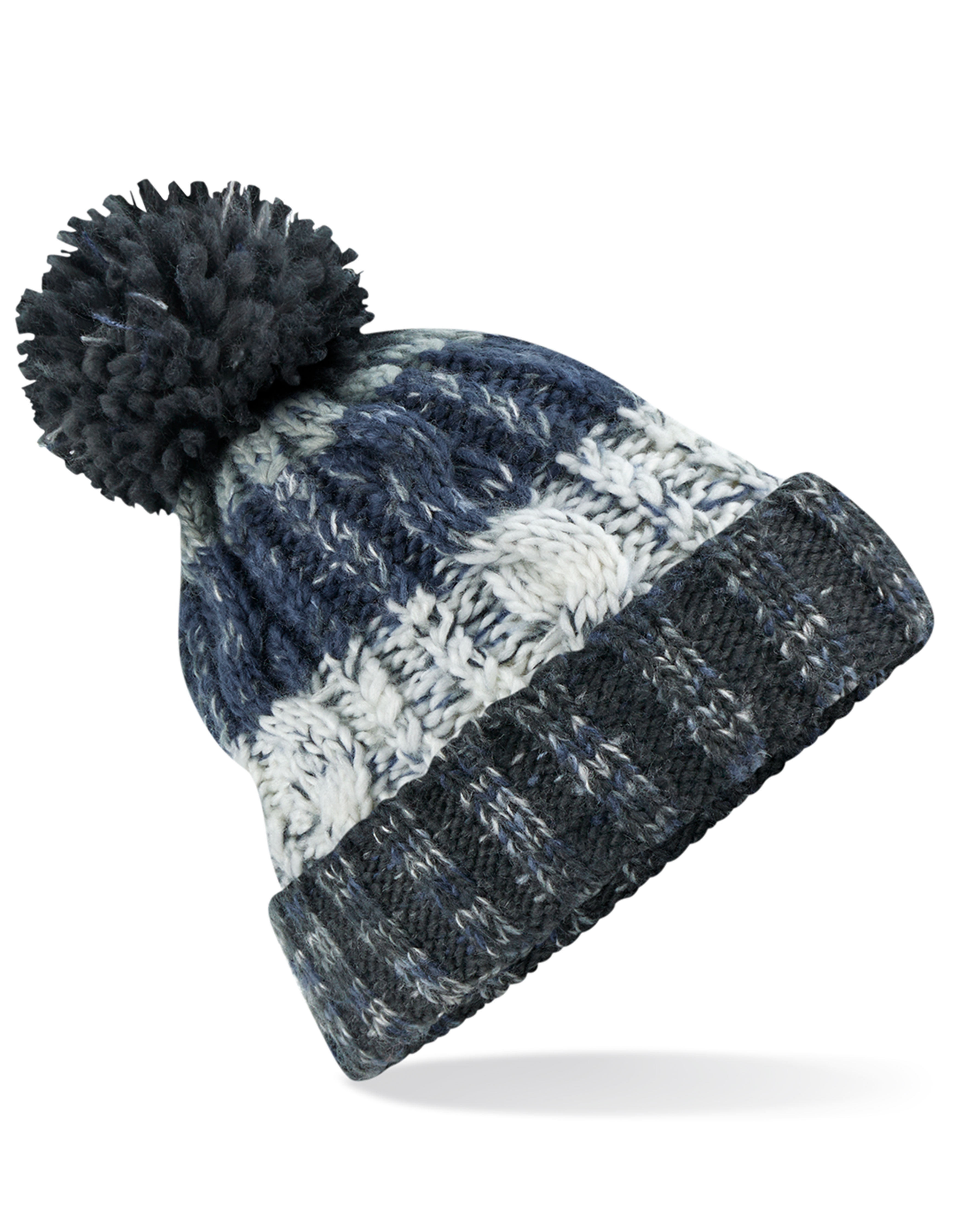 Beechfield Corkscrew Pom Pom Beanie Beechfield Corkscrew Pom Pom Beanie