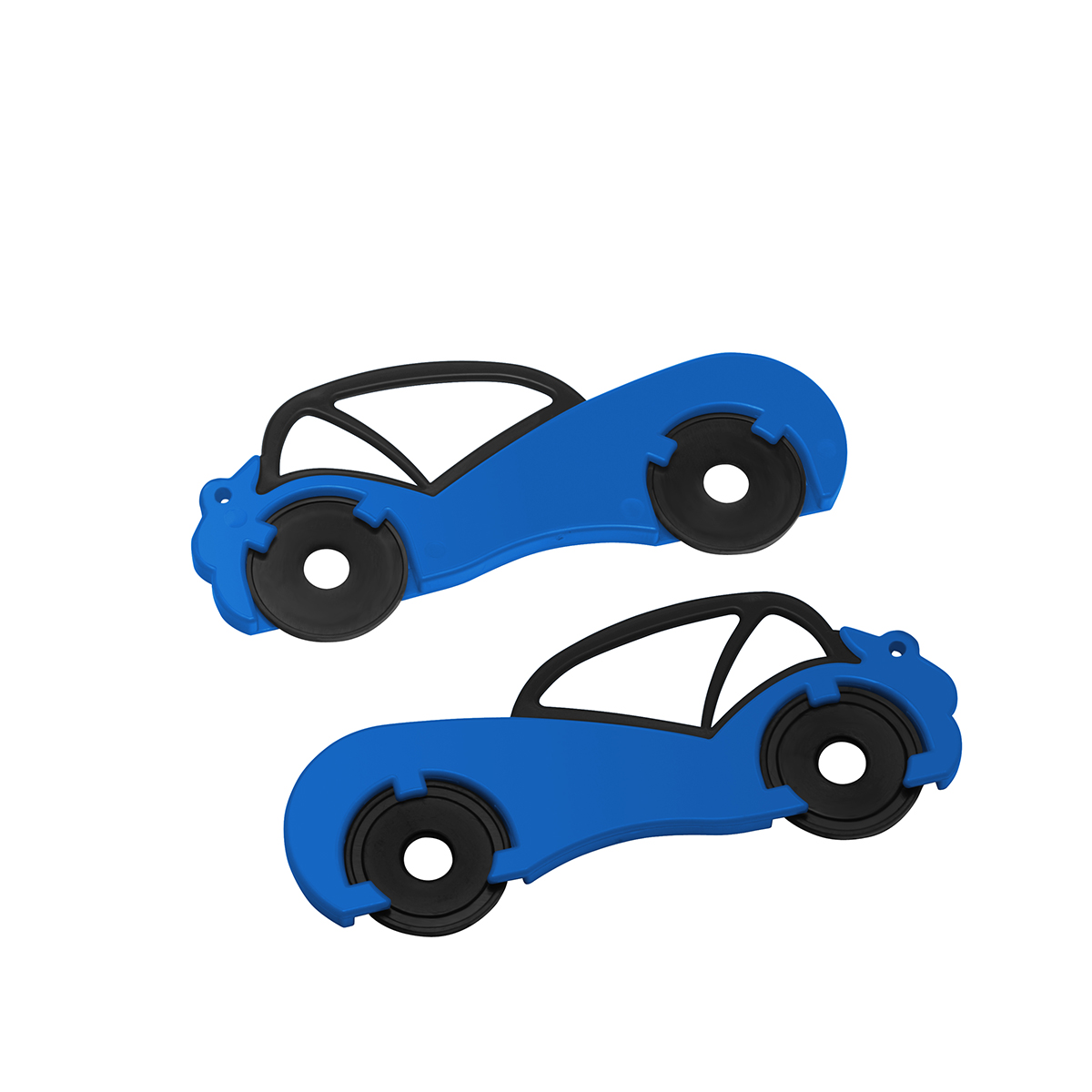 Chiphalter mit zwei 1€-Chips Auto Chiphalter mit zwei 1€-Chips Auto