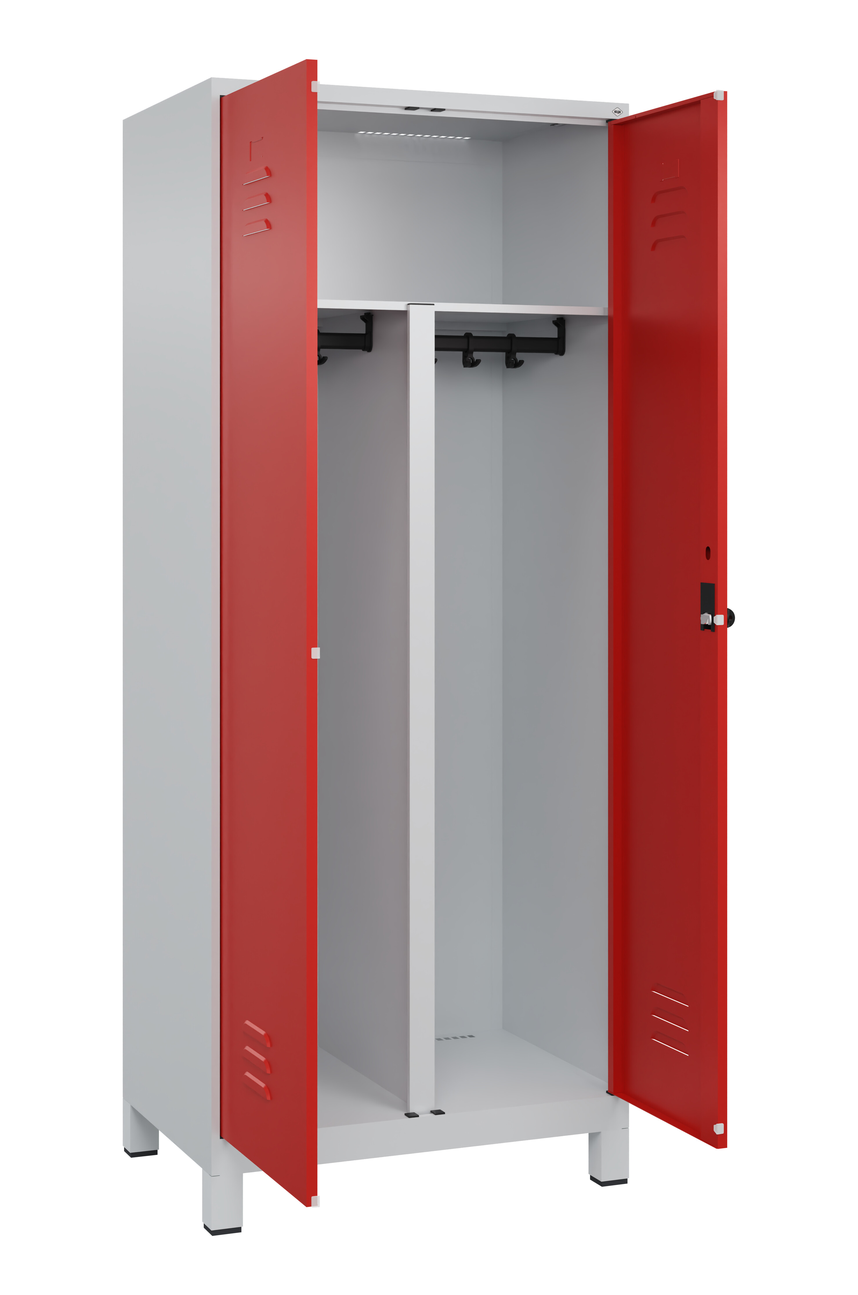 PSA Doppel-Spind Classic Plus, Füße, 2 Abteile, 1950x800x500mm