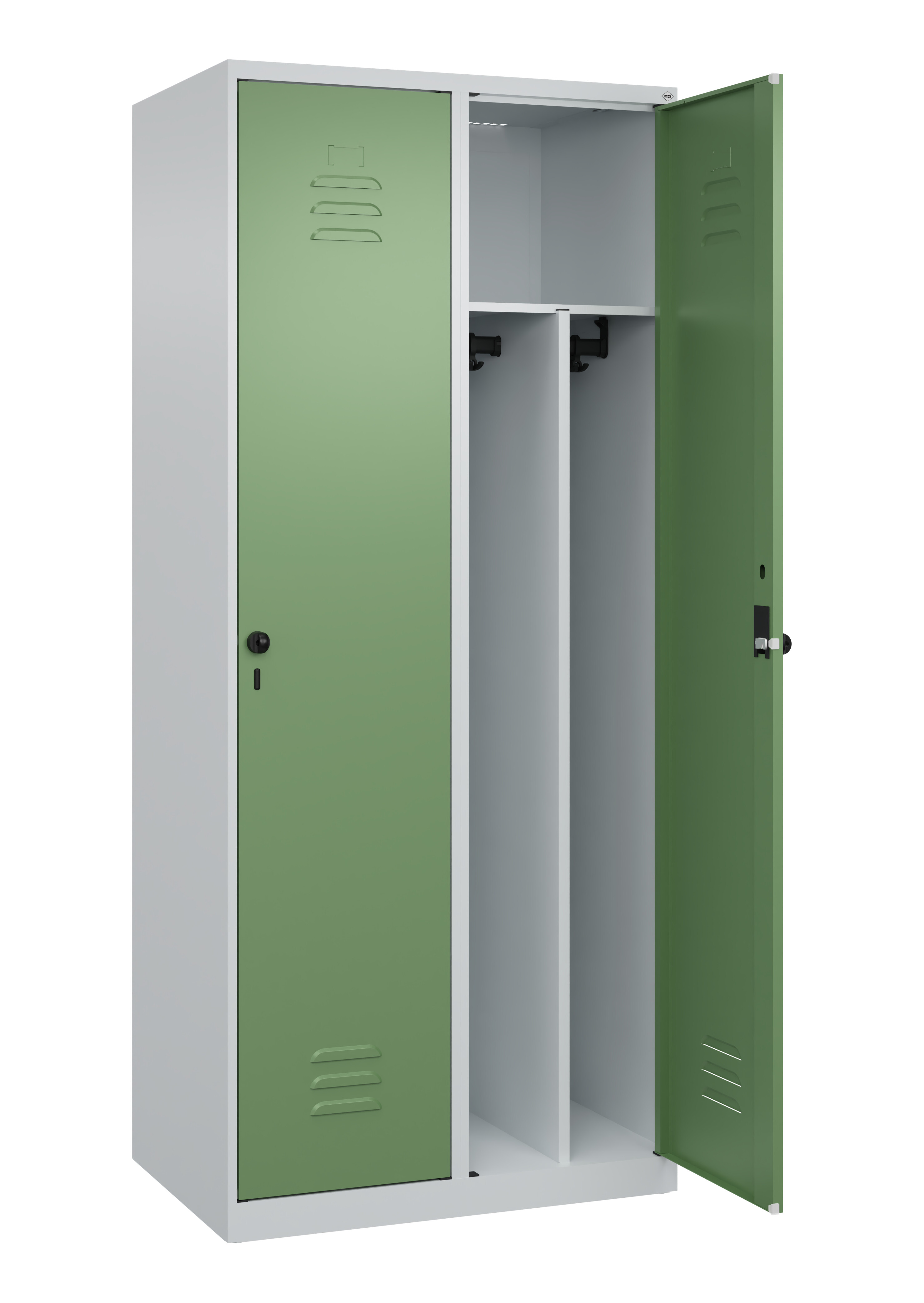 Spind Classic Plus, 2 Abteile, 1850x800x500mm