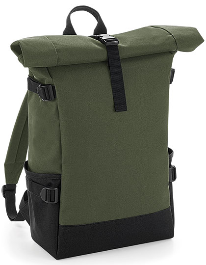 BagBase Block Roll-Top Backpack