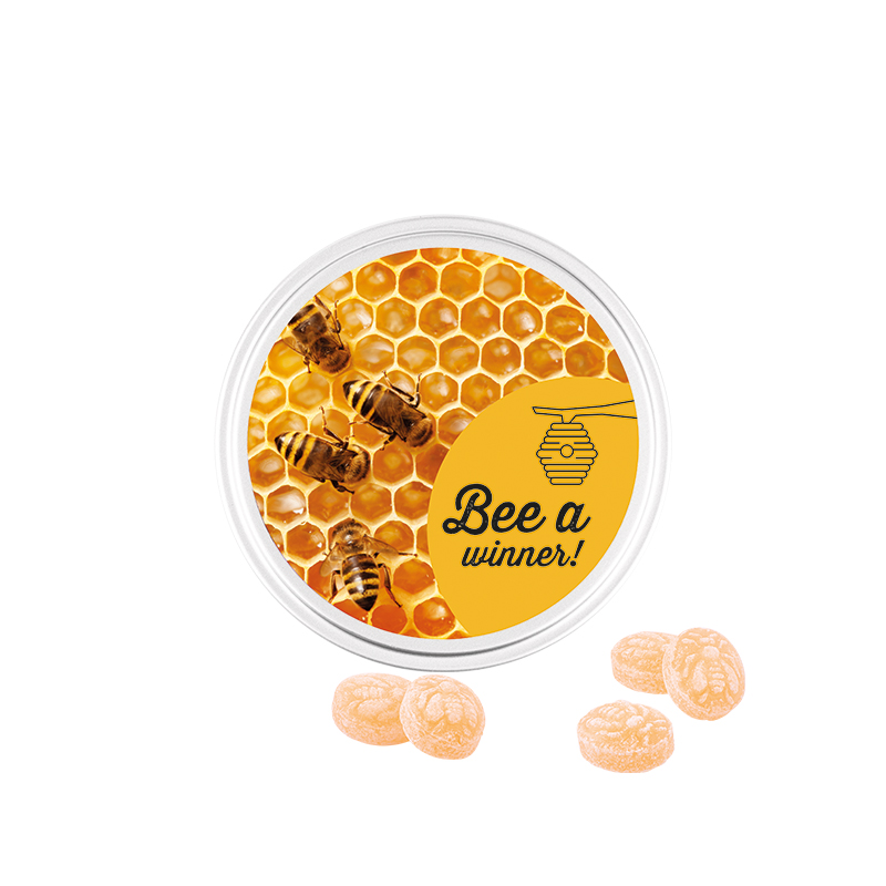 Midi Dose weiß Honigbienen Bonbons Midi Dose weiß Honigbienen Bonbons