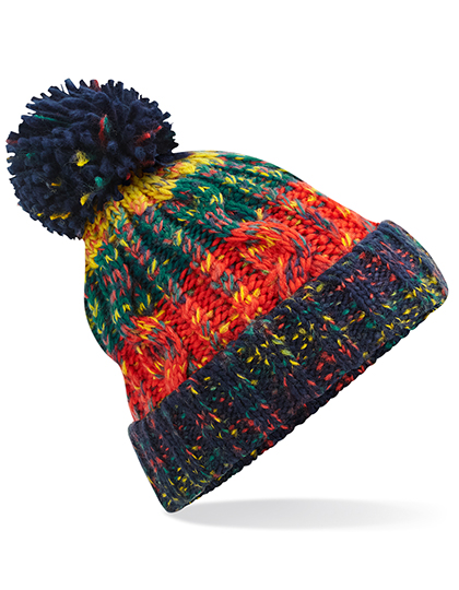 Beechfield Corkscrew Pom Pom Beanie Beechfield Corkscrew Pom Pom Beanie